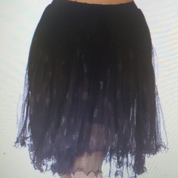 02 Collectio Tulle Tutu Skirt New Black Polka dot - Picture 1 of 2